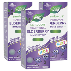 Nature's Way 然萃維 孩童接骨木莓萃取糖漿, 120ml, 3瓶