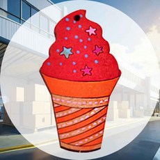 아이스크림 3T 10개입 연결구멍O 어린이창작교구 방과후놀이 우드아트 어린이집교구 모형완구 방과후수업