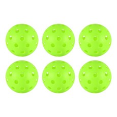 피클볼 볼 6개 40홀 야외 8mm 정밀 드릴 스페이스 세트 패들 실내 실외 바닥 스포츠 코트용 전문 플라스틱 옐로우 226165, 6피스-그린