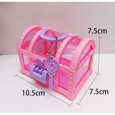 보물 상자 장남감 금고 선물, 1개, 보라색,분홍색