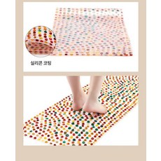 발 지압매트 발바닥 지압판 프리미엄 55cm 대형 조립식, 40x150cm 천연 마노석 장식, 1개