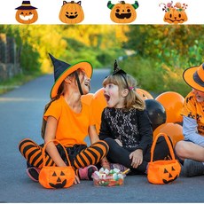(快速出貨)萬聖節 派對 要糖 糖果袋 南瓜 袋子 小提袋 提袋 幼兒園 幼童 變裝 派對 化裝 袋子 道具 幼兒園, 1個, Orange