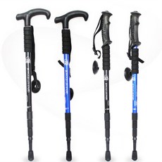 3단 등산스틱 T자형 정글레오파드 등산 지팡이 스틱, 6061티자형스틱 블랙, 1개