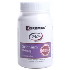 Kirkman 950+硒100mcg膠囊 無糖 無麩質, 1個, 100入