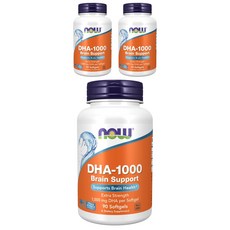 NOW Foods DHA-1000軟膠囊, 90顆, 3罐