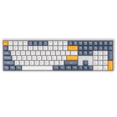 DarkFlash GD108 雙模機械鍵盤 焦糖色/奶咖色/星空藍/夢幻粉 無線有線雙模 108鍵全尺寸, 星空藍, 星空藍