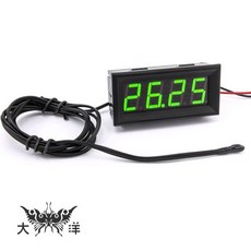 防水型0.56四位元 LED溫度錶頭 熱敏電阻, 黃色, 1個