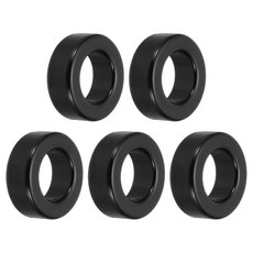 uxcell 5Pcs 토로이드 코어 24x42x16mm 철 페라이트 초크 링 파워 변압기로 신호 전송 저항 전자기 간섭을 안정화 블랙, Black