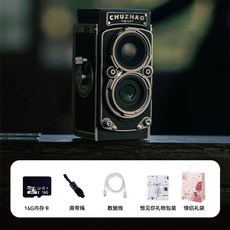 롤라이플렉스 카메라 듀얼 슬롯 CCD 복각 클래식 M1 레트로, H. 발렌타인 데이 테마CCD 머신 블랙메