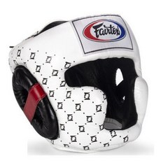 古川小夫 M L XL 泰拳高品質 FAIRTEX MMA護頭 - 拳擊護頭 散打搏擊護頭 泰拳護頭 - 白, 1個