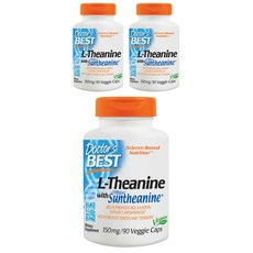 Doctor's BEST 茶胺酸素食膠囊, 90顆, 3罐