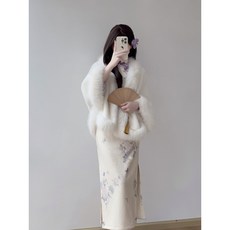 國風旗袍連衣裙 修身氣質新中式長裙 宴會禮服