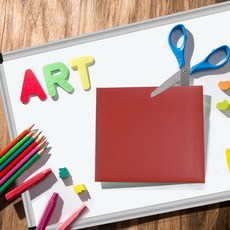 잘라서 꾸미는 고무 자석 시트 빨강 유아교구 미술놀이 크리스마스 꾸미기, 1개