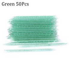 크리스탈 스틱 더블 엔드 네일 아트 큐티클 푸셔 리무 페디큐어 케어 손톱 매니큐어 100 개, [04] Green 50Pcs, 04 Green 50Pcs
