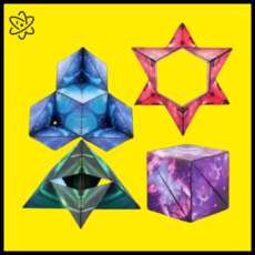 민스꿀템 우주큐브 4종 세트 입체 3D 변신 매직 큐브, 혼합색상4종, 1개