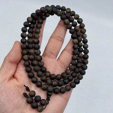 《沉水級》台灣現貨 收藏品 全沉水 綠棋楠108顆 手珠佛珠 念珠 綠棋楠 沉香手 珠手串 生聞霸氣棋韻 沉水棋楠, 1個, 綠