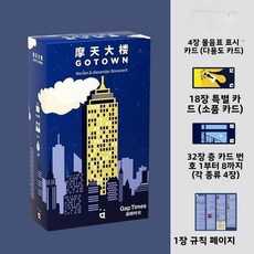 휴대용 초고층 빌딩 보드 게임 카드 멀티플레이어 경쟁형 인터랙티브 성인 커플 팀 파티, 1개, 1. 고층 빌딩