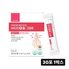 쥬비스 비타민B를 그대로 활력 비타민 (30일분 구성), 1개, 30회분