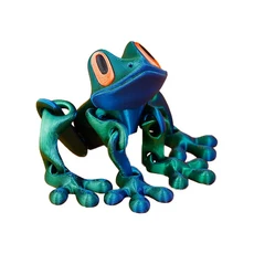3D 인쇄 개구리 장식 관절 움직일 수있는 자기 모델 크리 에이 티브 시뮬레이션 동물 입상 데스크탑 개구리, 04 02