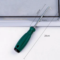 스테인레스 스틸/고무 거즈 휠 창 설치 도구 화면 도어 창 설치 손 스플라인 롤러 롤링 도구 홈, 03 Hook