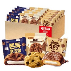 오즈랜드 오트 초코쿠키 3종간식(오트+쫀득초코칩+초코파이찰떡), 1박스, 655g