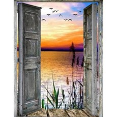 숫자로 PhotoCustom 페인트 40x50cm 캔버스 벽 예술에 그림을위한 성인 DIY 페인트를위한 문 풍경 홈 장식 선물 218273, 20x30cm no frame, 9913963