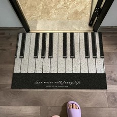 건반 현관매트 코일 학원 발매트 웰컴 피아노건반 발판, 1개, B. 45cm75cm