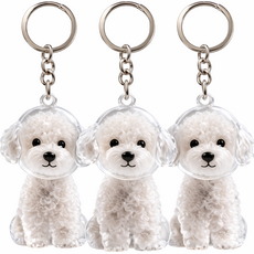 아이언캐쳐 반려동물 열쇠 고리 강아지털 추억보관, 3개, 웨스티