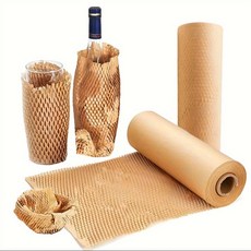 친환경 벌집 크라프트 완충재 종이 포장지 20미터, 1개, 크라프트지