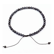 【海夫健康生活館】恩悠數位 NU 開運能量珠項圈 45顆10mm 金屬黑, 1個