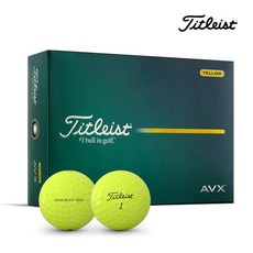 타이틀리스트 2026 AVX 골프볼 3피스, AVX 옐로우, 1세트, 12개입