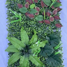 Sunday 綠色新款仿真植物綠葉波斯牆面裝飾綠植，室內商場酒店陽臺背景造景, 40*60最新款米蘭配飾組合8