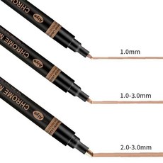 도금펜 금속 채색 페인트 마커 크롬, 크롬 도금 구리  3개  각각 1-2-3mm