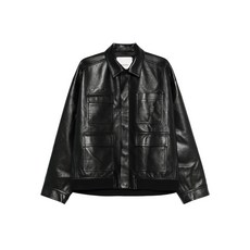 나누슈카 플랩 포켓 레더 재킷