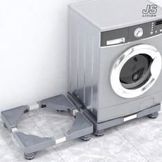 JS리빙 자유로운 사이즈 조절 가능한 세탁기 받침대 높이조절 드럼 통돌이 건조기 냉장고 에어컨 다용도 받침 미끄럼 방지 단차 고정 @JS리빙 / MD : Manneng50124AC, 1개