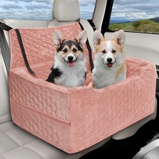 중형견 대형견을 위한 강아지 카시트 세탁 가능한 2KG 부스터 27 60파운드 시트 미만, Pink, Medium