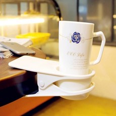 탈부착 컵홀더 머그컵정리, 2컵홀더집게-블랙