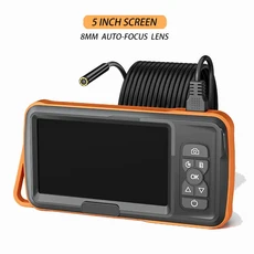 5인치 IPS 스크린 내시경 자동차 파이프 검사 보어스코프 방수 USB 프로브 비디오 초점 카메라 싱글 듀얼, 01 8MM Autofocus 5inch, 02 2미터