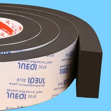 고밀도 스펀지 두꺼운 대형 흡수 패드 충격 방지 폼 시트 흡음 검정 테이프 다용도, 20.폭2.5cmx길이2미터(두께20mm)