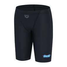 백화점상품 아레나 남성수영복 오버랩 아동 4부 블랙 활동적인 아동수영복