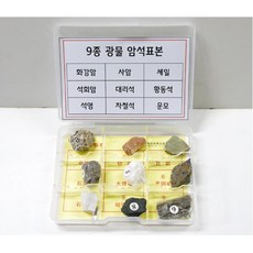 지구과학 수업용 암석 광물 표본 화강암 등 9종 과학실험추천 과학용품
