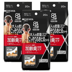 8X4 맨 미들 깔끔하게 닦아주는 바디용 올록볼록 시트 20매입, 3개, 1L