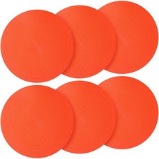Wlilupah 폴리 스팟 마커 10.2cm(4인치) 바닥 도트 체육관 스포츠 훈련 축구 농구 속도 민첩성 필드 마킹 장비 6개(오렌지) 235554, 주황색