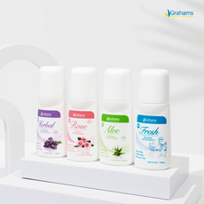 그라함스 내추럴 미네랄 데오드란트 롤온 65ml, 알로에x2+프레쉬, 1개