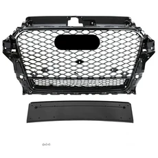 쿠쿠스토어 자동차 앞 범퍼 그릴 센터 레이싱 A3/S3 8V 2014-201, 33 With Black Rings, 1개
