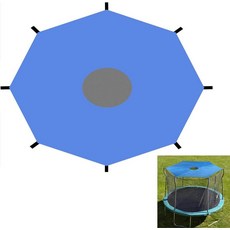 6피트 8피트 10피트 12피트 14피트 16피트 원형 스트레이트 바용 트램펄린 선쉐이드 커버 야외 방수 탑 캐노피, 10FT-6 Pole, Blue