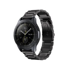 갤럭시 프론티어/기어S3/워치3 22mm 스트랩밴드 무광메탈 (45/46mm 호환 가능), 블랙, 1개