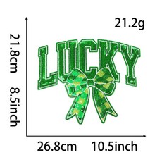 狂歡節大布貼 鳳尾系裝飾刺繡布貼 節日點綴, 1個, LUCKY蝴蝶結