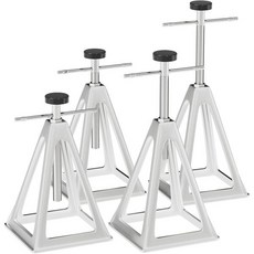 RVGUARD RV 스택 잭 4개 세트 알루미늄 안정 지지대 트레일러 캠퍼용 최대 6000파운드 지지 가능 11인치에서 17인치까지 조절 가능, 4팩