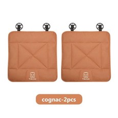 가죽 자동차 의자 쿠션 지원 엉덩이 마사지 패드, 3. cognac-2PCS